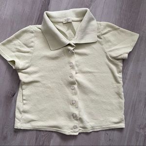 John Galt button up crop top